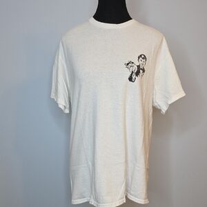 Alab Stylish White Graphic Tee for Men